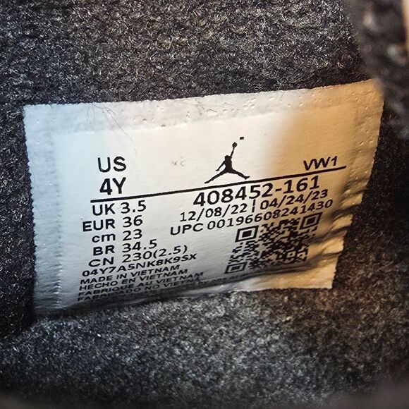 Nike Air Jordan 4 Retro Red Cement White 408452-161 GS Youth Size 4Y Women's 5.5 - Picture 7 of 7